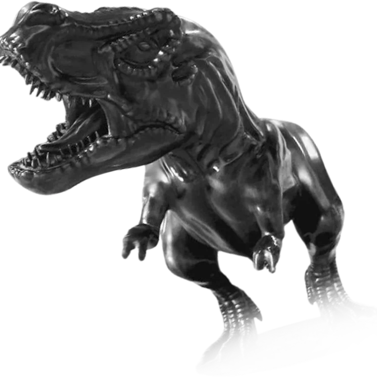 Large dinosaur sculpture