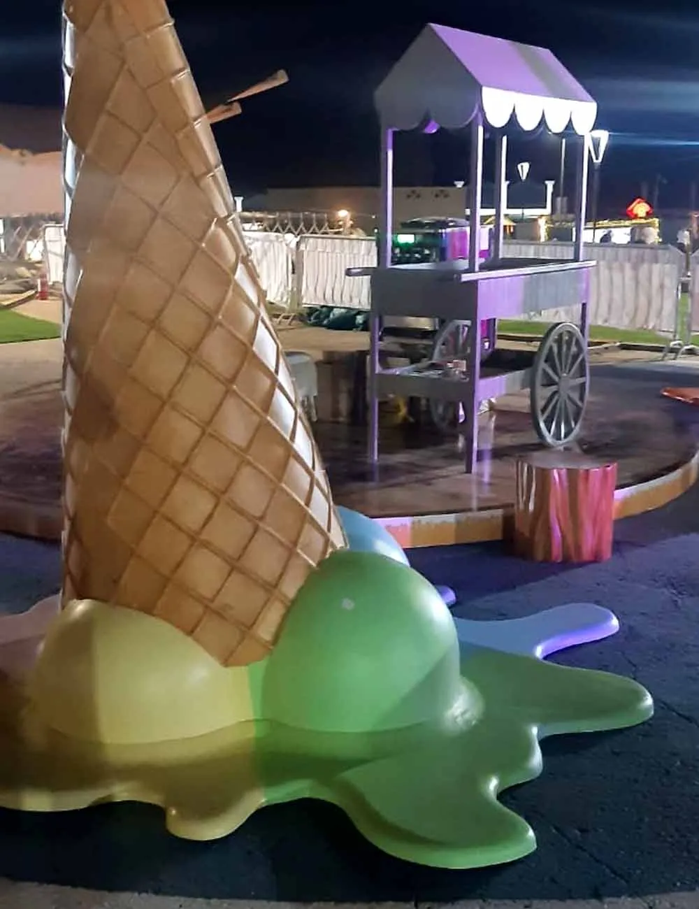 Large ice cream sculpture for commercial display.