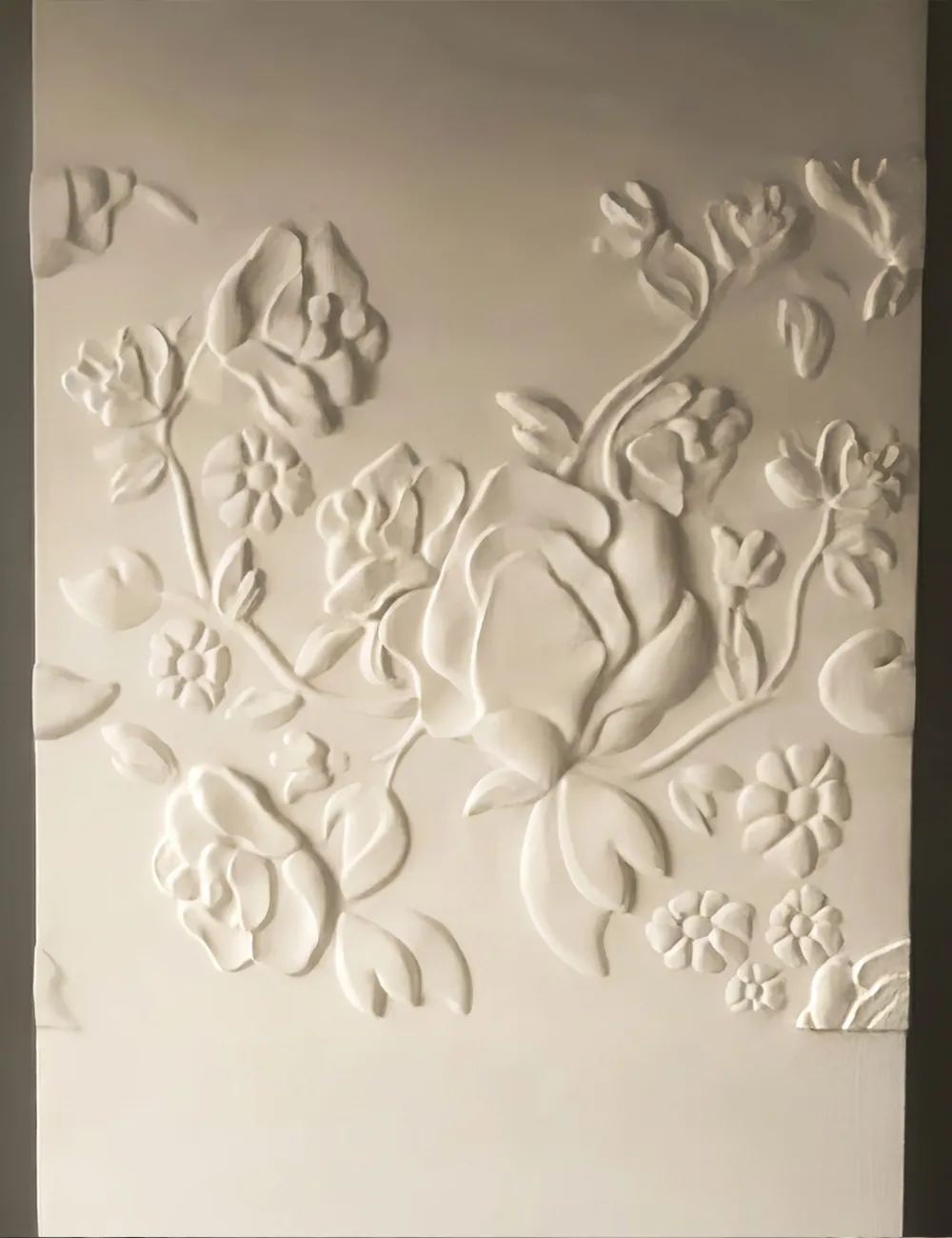 Large floral wall sculpture for weddings and luxury events.