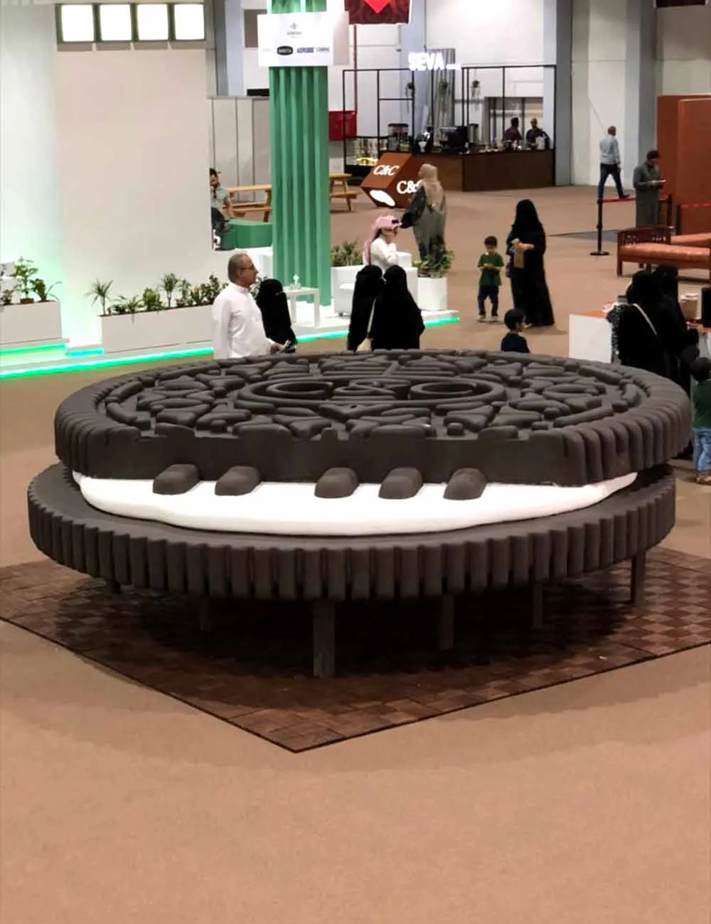 Large Oreo sculpture for retail branding and events.